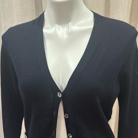 Brooks Brothers Navy Blue Cardigan sz M Italian Merino Wool Cardigan - Picture 4 of 9